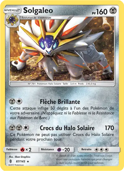 Image de la carte Pokemon Solgaleo 87/145