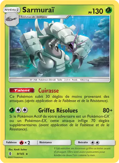 Image de la carte Pokemon Sarmuraï 9/145