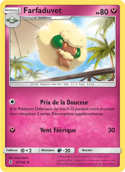 Image de la carte Pokemon Farfaduvet 91/145