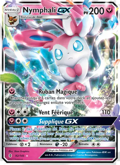 Image de la carte Pokemon Nymphali GX 92/145