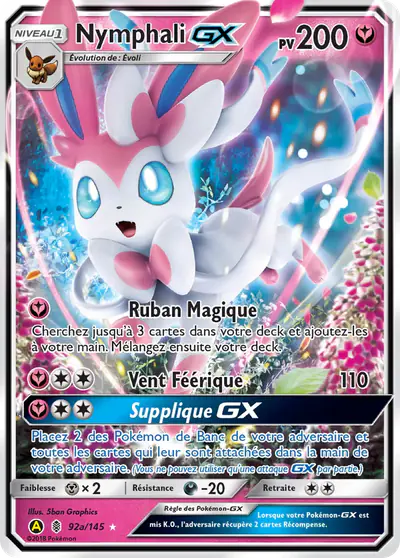 Image de la carte Pokemon Nymphali GX 92a/145