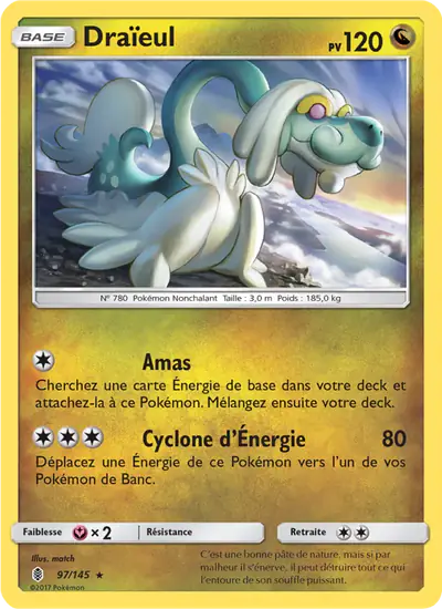Image de la carte Pokemon Draïeul 97/145