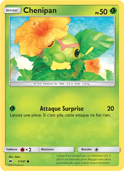 Image de la carte Pokemon Chenipan 1/147