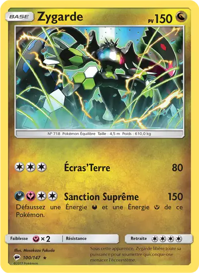 Image de la carte Pokemon Zygarde 100/147