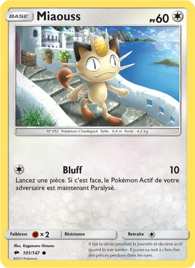 Image de la carte Pokemon Miaouss 101/147