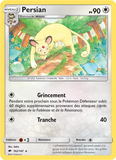 Image de la carte Pokemon Persian 102/147