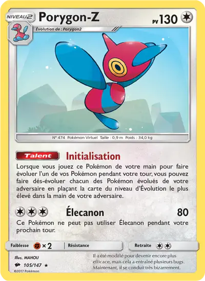 Image de la carte Pokemon Porygon-Z 105/147
