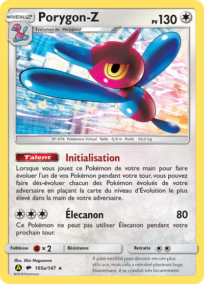 Image de la carte Pokemon Porygon-Z 105a/147
