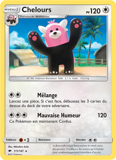 Image de la carte Pokemon Chelours 111/147