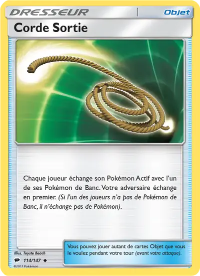 Image de la carte Pokemon Corde Sortie 114/147