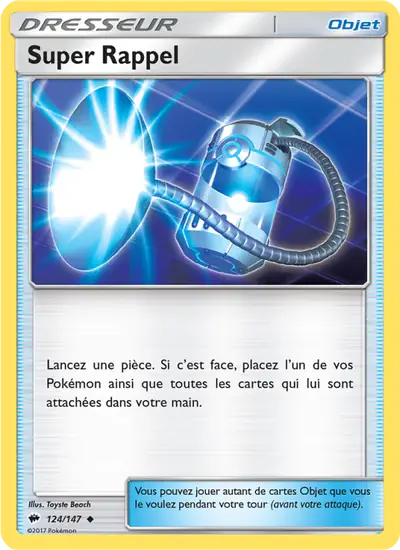 Image de la carte Pokemon Super Rappel 124/147