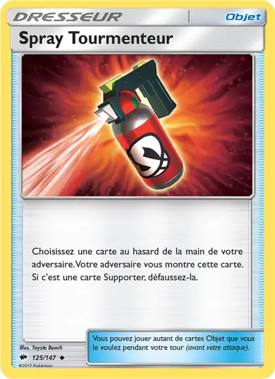 Image de la carte Pokemon Spray Tourmenteur 125/147