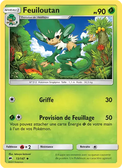 Image de la carte Pokemon Feuiloutan 13/147