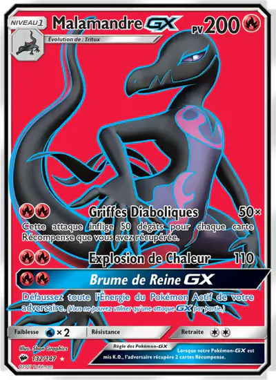 Image de la carte Pokemon Malamandre GX 132/147