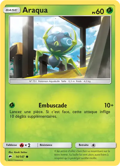 Image de la carte Pokemon Araqua 14/147