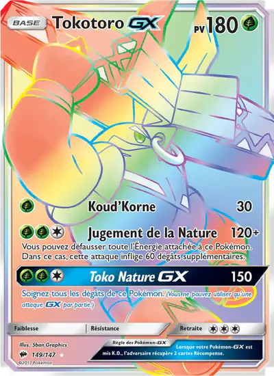 Image de la carte Pokemon Tokotoro GX 149/147