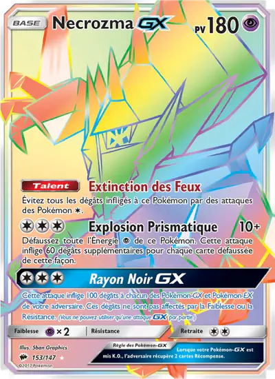 Image de la carte Pokemon Necrozma GX 153/147