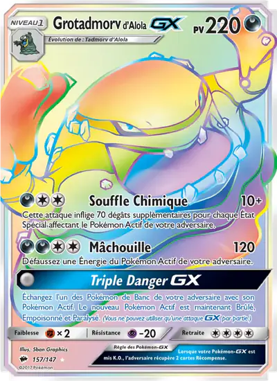 Image de la carte Pokemon Grotadmorv d'Alola GX 157/147