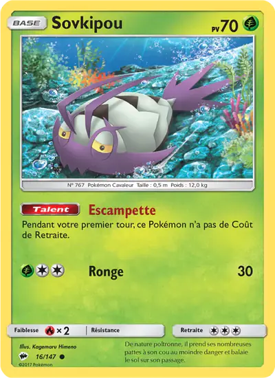 Image de la carte Pokemon Sovkipou 16/147