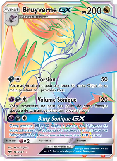 Image de la carte Pokemon Bruyverne GX 160/147