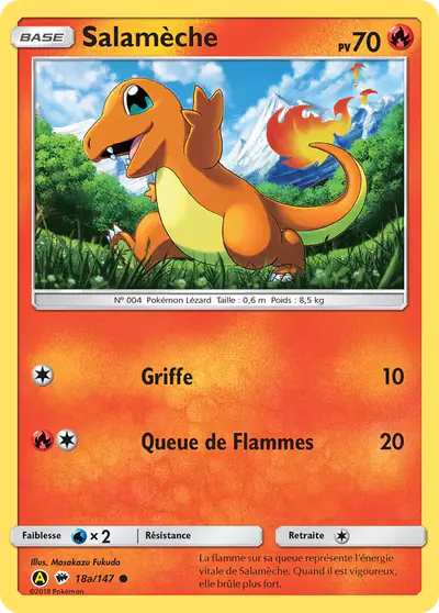Image de la carte Pokemon Salamèche 18a/147