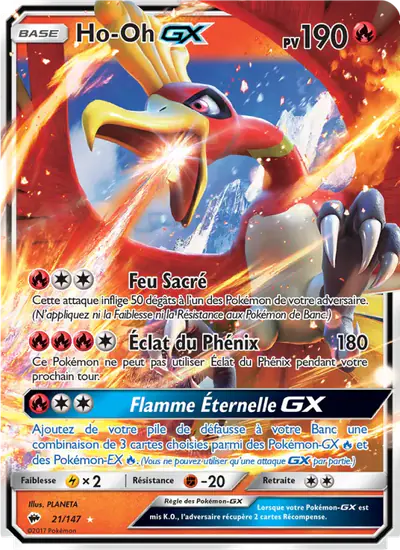 Image de la carte Pokemon Ho-Oh GX 21/147