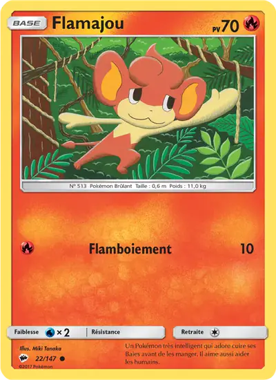 Image de la carte Pokemon Flamajou 22/147