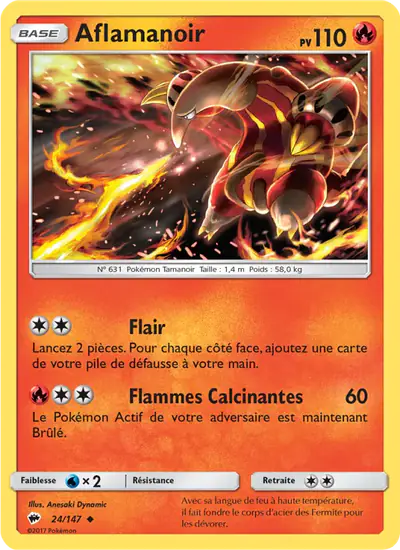 Image de la carte Pokemon Aflamanoir 24/147