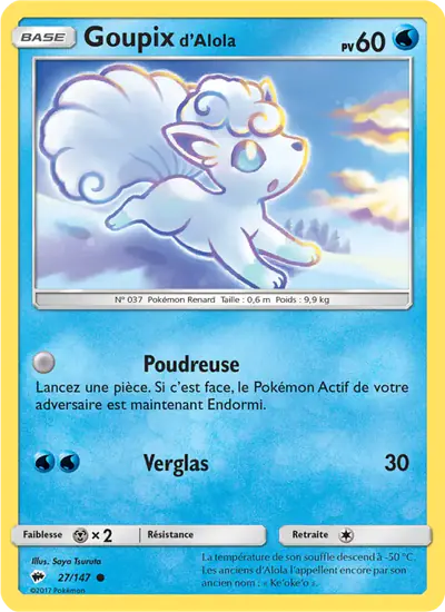 Image de la carte Pokemon Goupix d'Alola 27/147