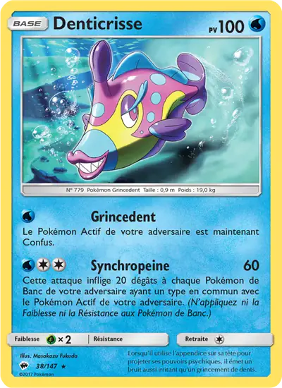 Image de la carte Pokemon Denticrisse 38/147