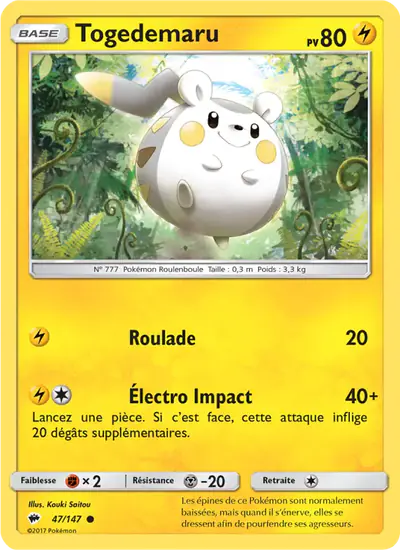 Image de la carte Pokemon Togedemaru 47/147