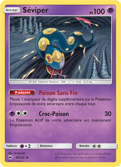 Image de la carte Pokemon Séviper 50/147