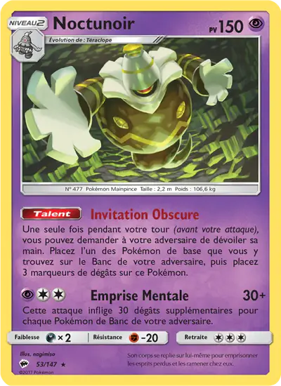 Image de la carte Pokemon Noctunoir 53/147