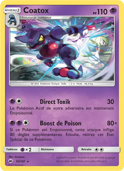 Image de la carte Pokemon Coatox 55/147