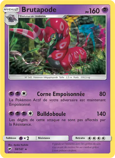 Image de la carte Pokemon Brutapode 58/147