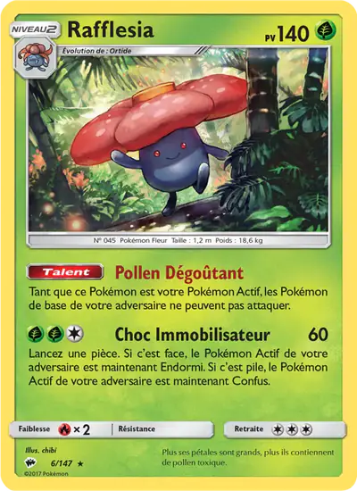 Image de la carte Pokemon Rafflesia 6/147