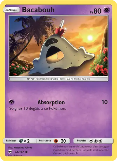 Image de la carte Pokemon Bacabouh 61/147