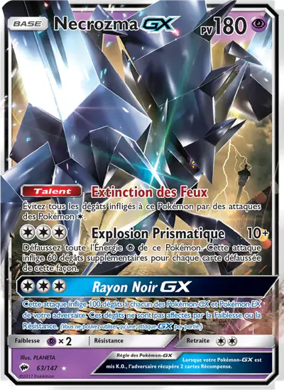 Image de la carte Pokemon Necrozma GX 63/147