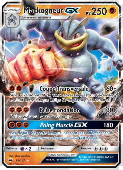 Image de la carte Pokemon Mackogneur GX 64/147