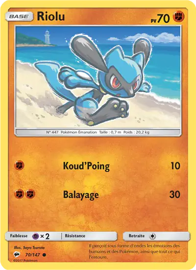 Image de la carte Pokemon Riolu 70/147