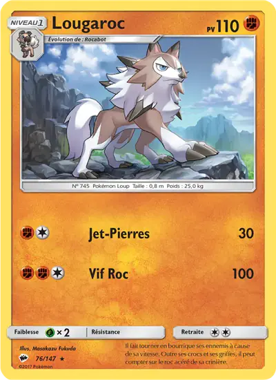 Image de la carte Pokemon Lougaroc 76/147