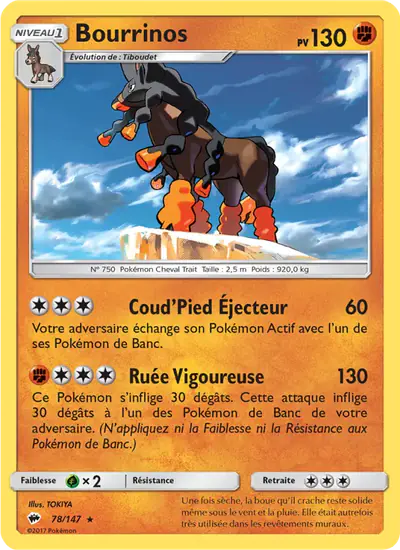 Image de la carte Pokemon Bourrinos 78/147