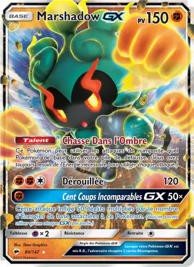 Image de la carte Pokemon Marshadow GX 80/147