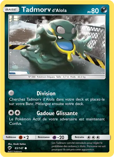 Image de la carte Pokemon Tadmorv d'Alola 83/147