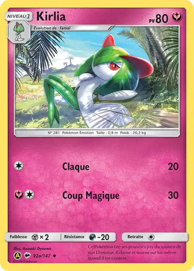 Image de la carte Pokemon Kirlia 92a/147