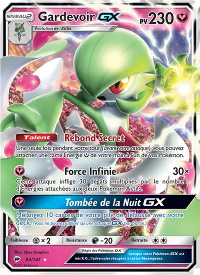 Image de la carte Pokemon Gardevoir GX 93/147