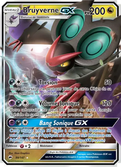 Image de la carte Pokemon Bruyverne GX 99/147