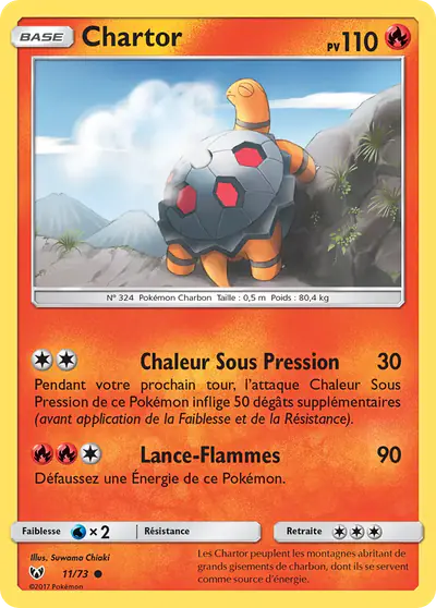 Image de la carte Pokemon Chartor 11/73
