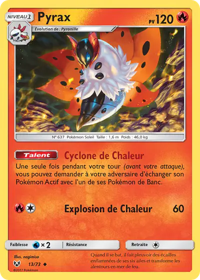 Image de la carte Pokemon Pyrax 13/73