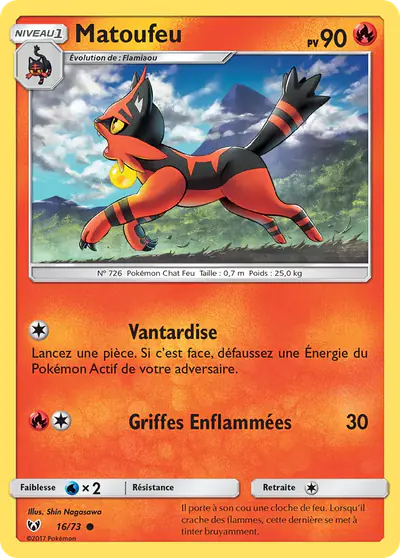 Image de la carte Pokemon Matoufeu 16/73